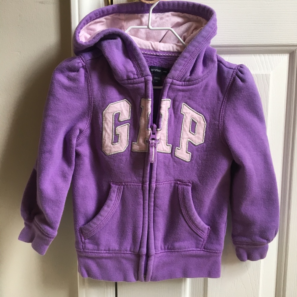 Baby Gap Purple Graphic Zip Up Hoodie